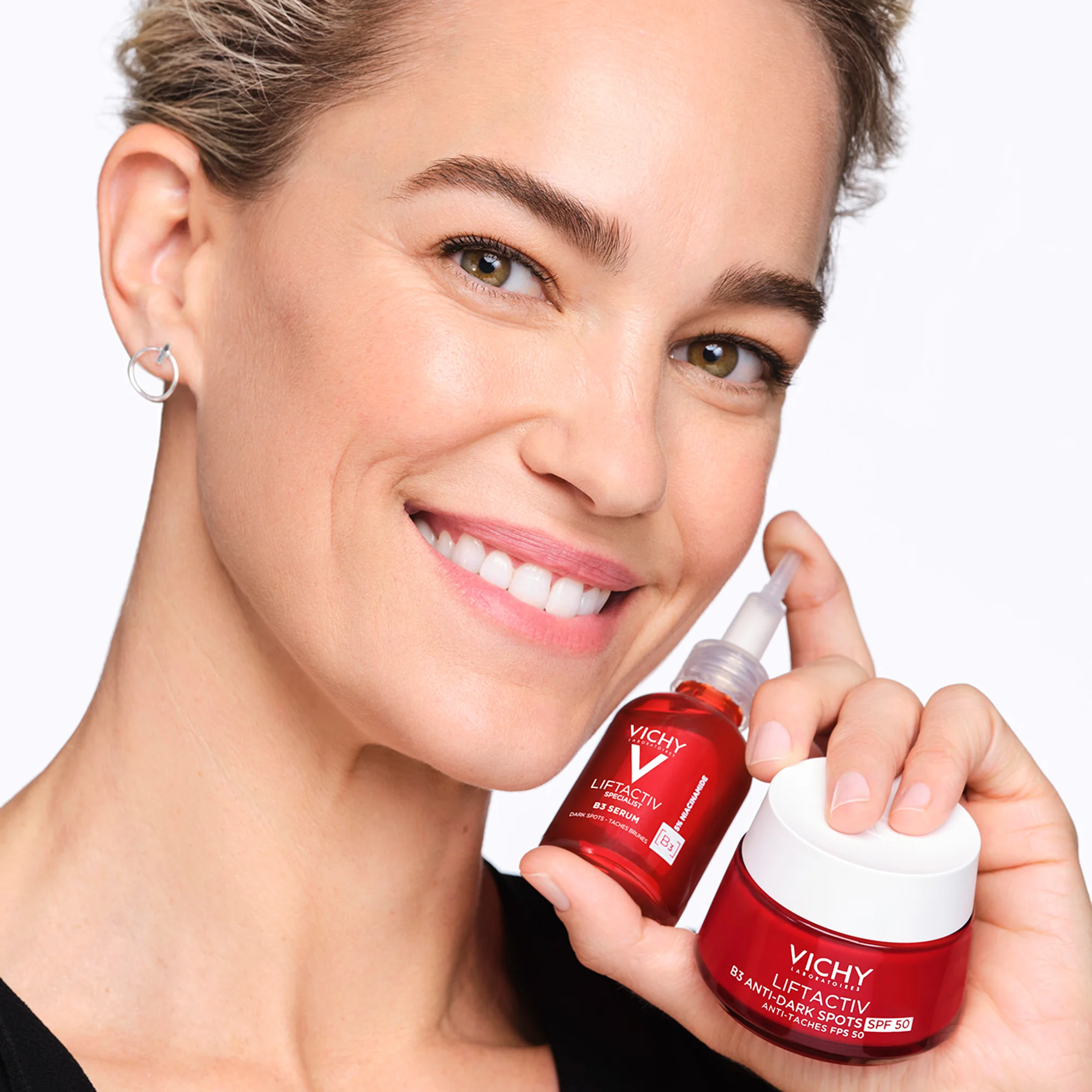 Vichy Liftactiv Crema Viso B3 SPF50, 50 Ml Anti-Macchie