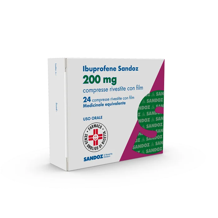Ibuprofene Sandoz 200 mg 24 Compresse Rivestite