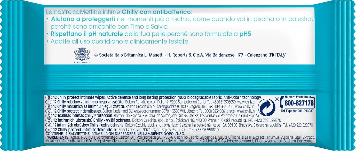 Chilly Salvietta Intima Antibatterico