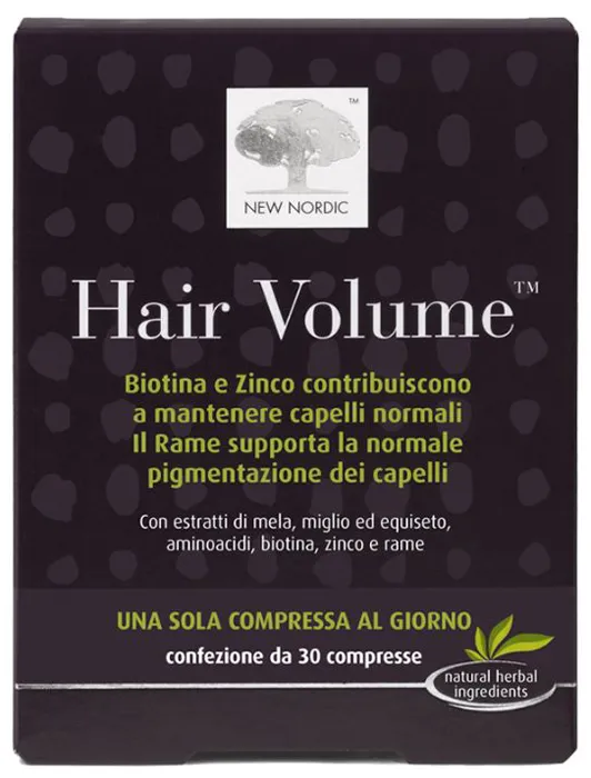 NEW NORDIC HAIR VOLUME INTEGRATORE BENESSERE CAPELLI E UNGHIE 90 COMPRESSE