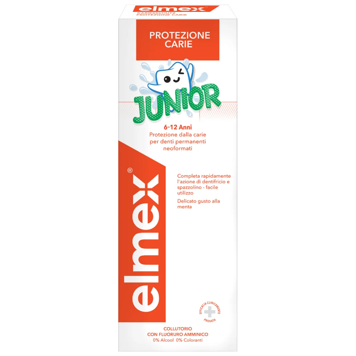 Elmex Junior Collutorio Bambini 6-12 Anni 400 ml 