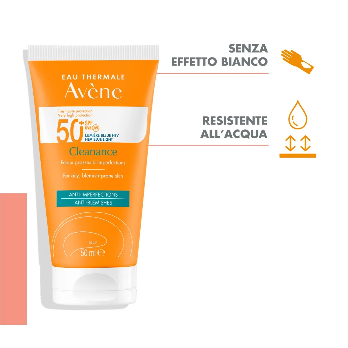Avène Solaire Cleanance Solare SPF 50+ 50 ml Protezione Alta