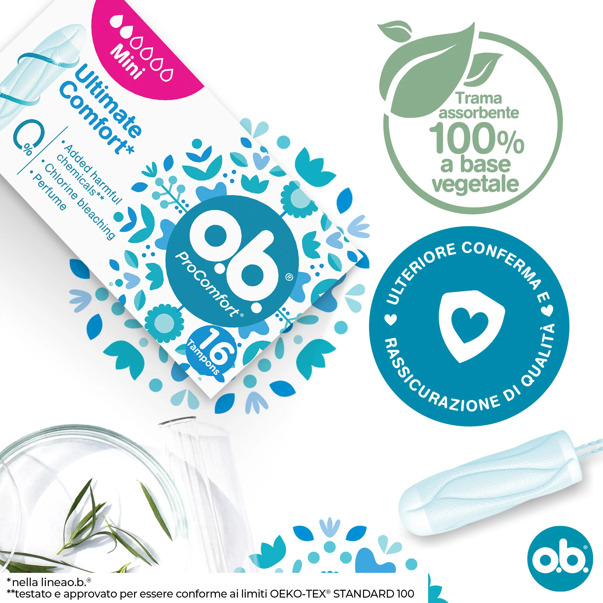 O.B. ProComfort Mini 16 Assorbenti Interni Facii da Indossare