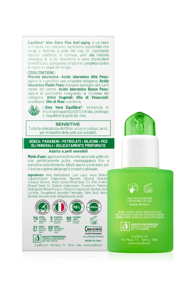 Equilibra Siero Viso Antiaging 30Ml Delicatamente Profumata