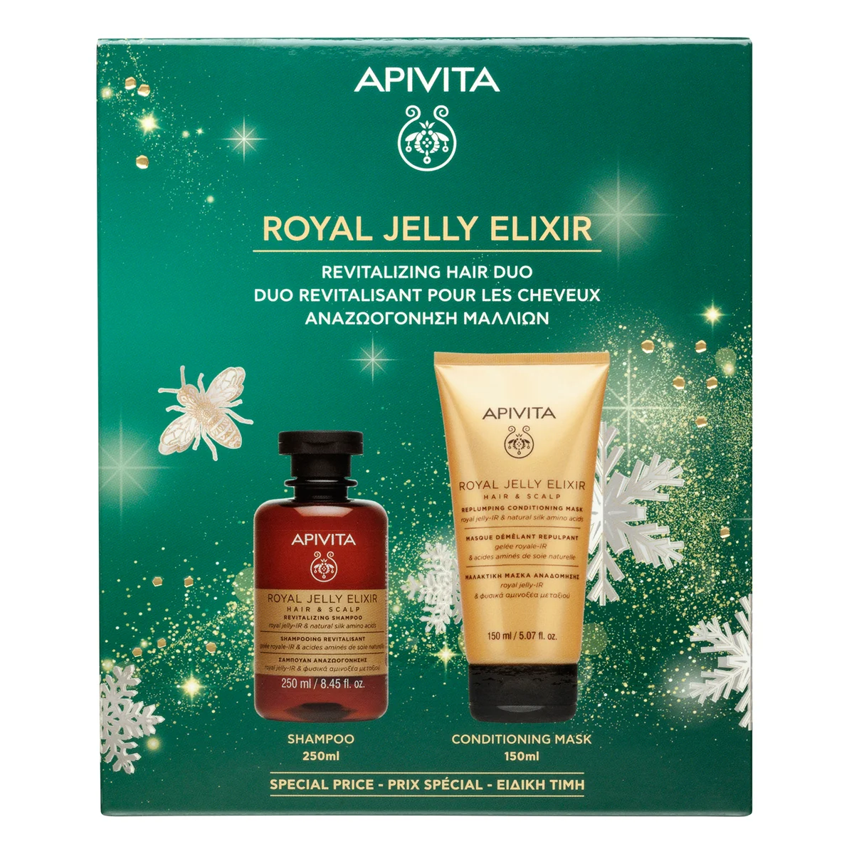 Apivita Pro Xm Royal Jelly Shampoo&Conditioner Mask