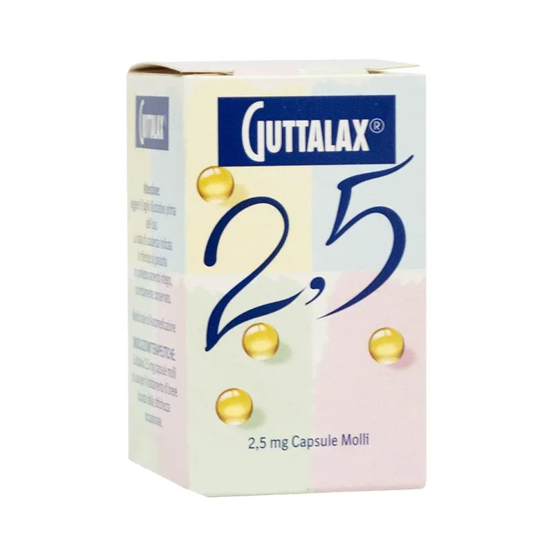 Guttalax 2,5 mg Sodio Picosolfato Stitichezza 30 Capsule Molli