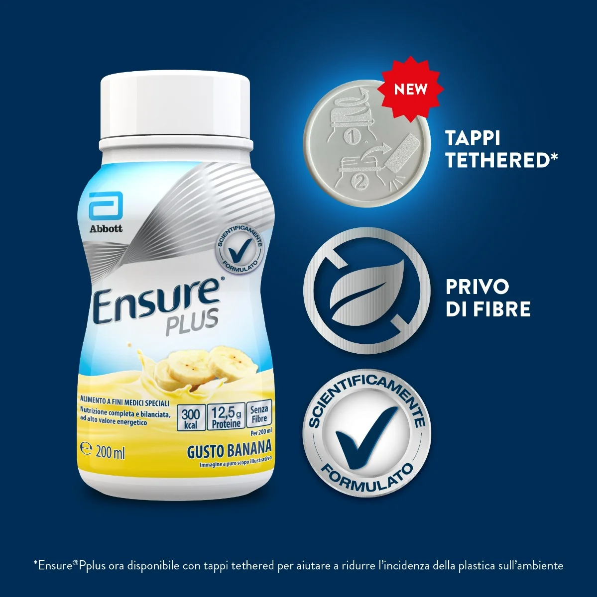 Abbott Ensure Plus Banana 4x200ml Integratore Ipercalorico