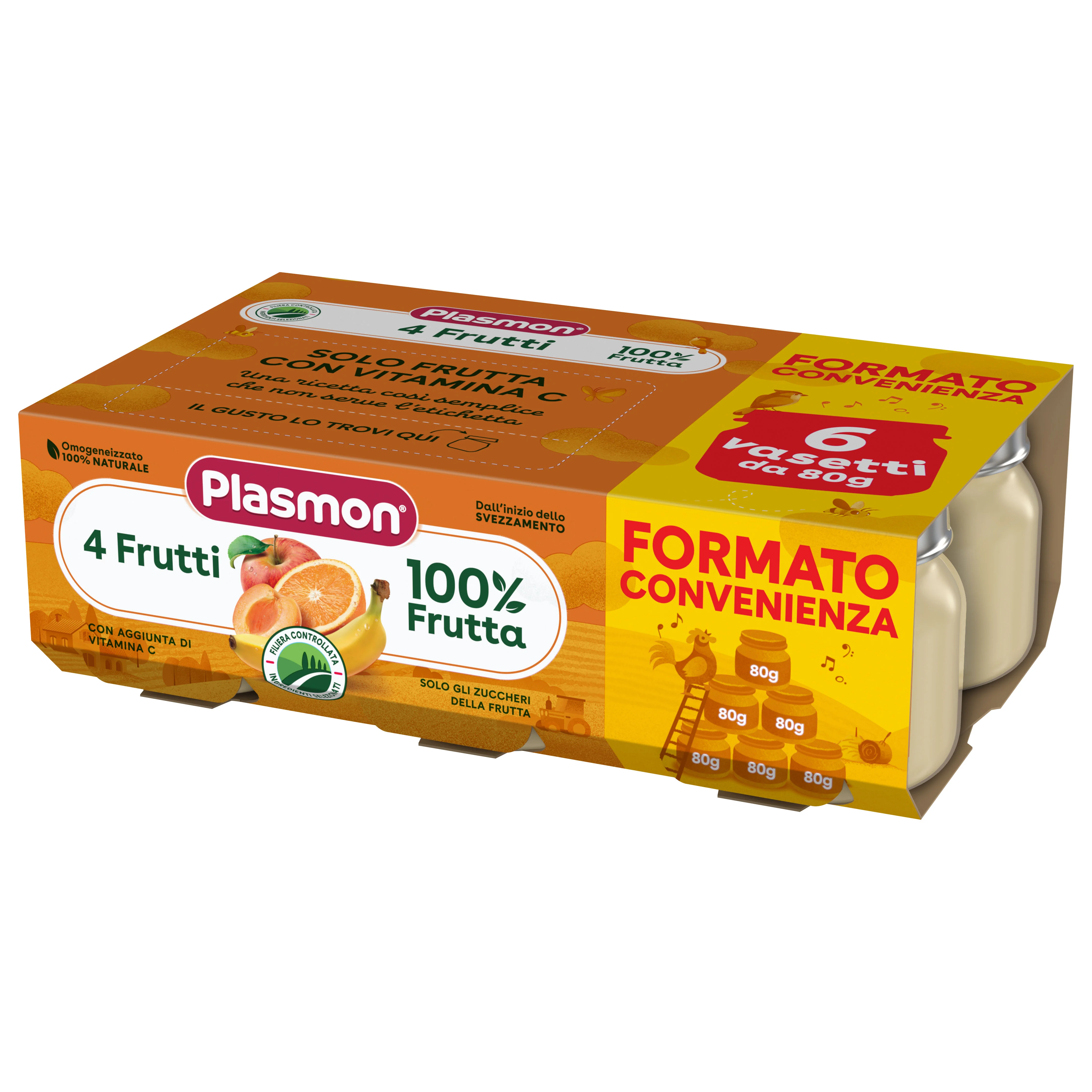 Plasmon Omog 4 Frutti 6X8G