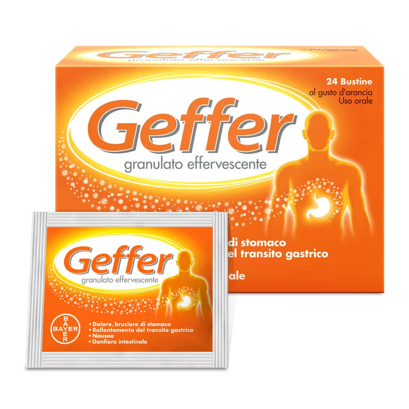 Geffer Antiacido 24 Bustine Bruciore di Stomaco e Nausea