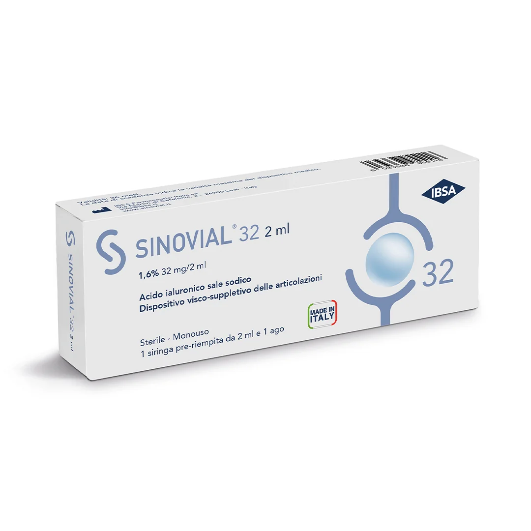 Sinovial Stringa Intra Articolare 32 + Ago Gauge 21 1 Pezzo Acido Ialuronico 1,6% 32 MG/2 ML 1 FS