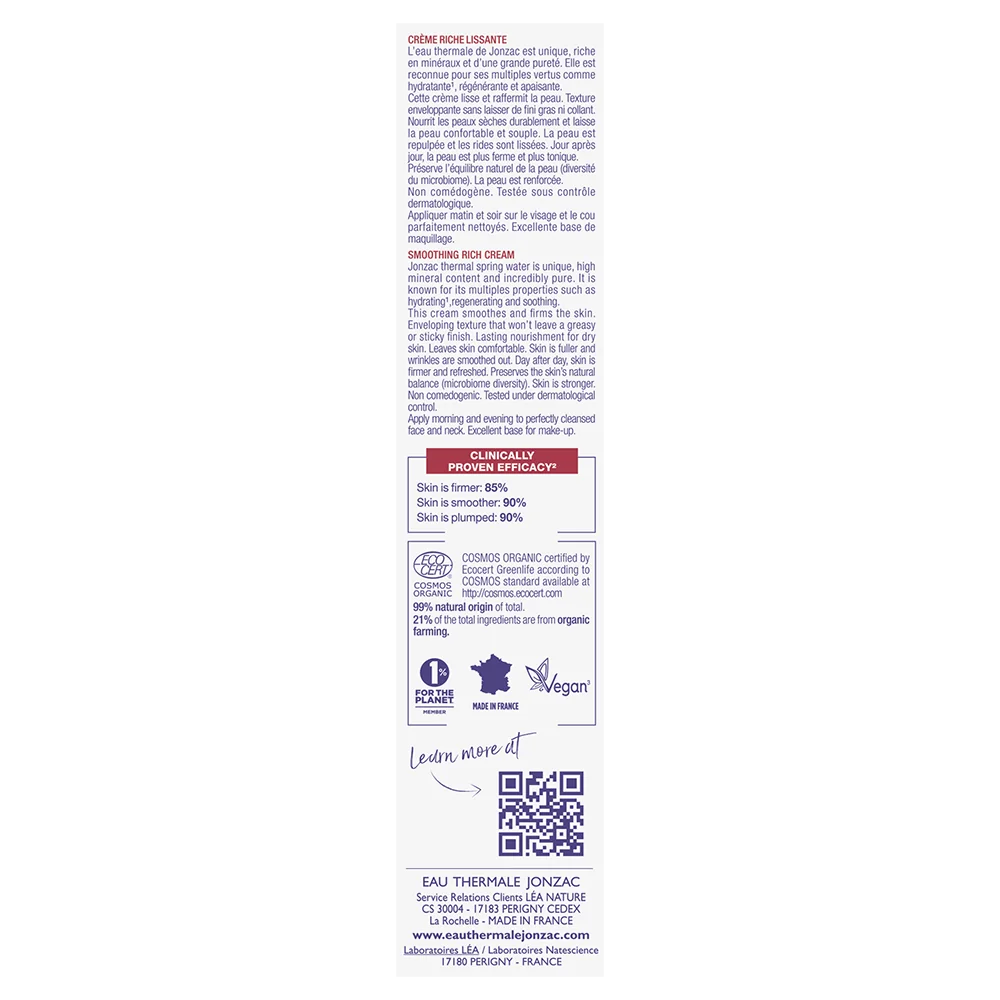 Jonzac Crema Ricca Levigante Anti Age Sublimactive 40 Ml Pelli Secche Sensibili
