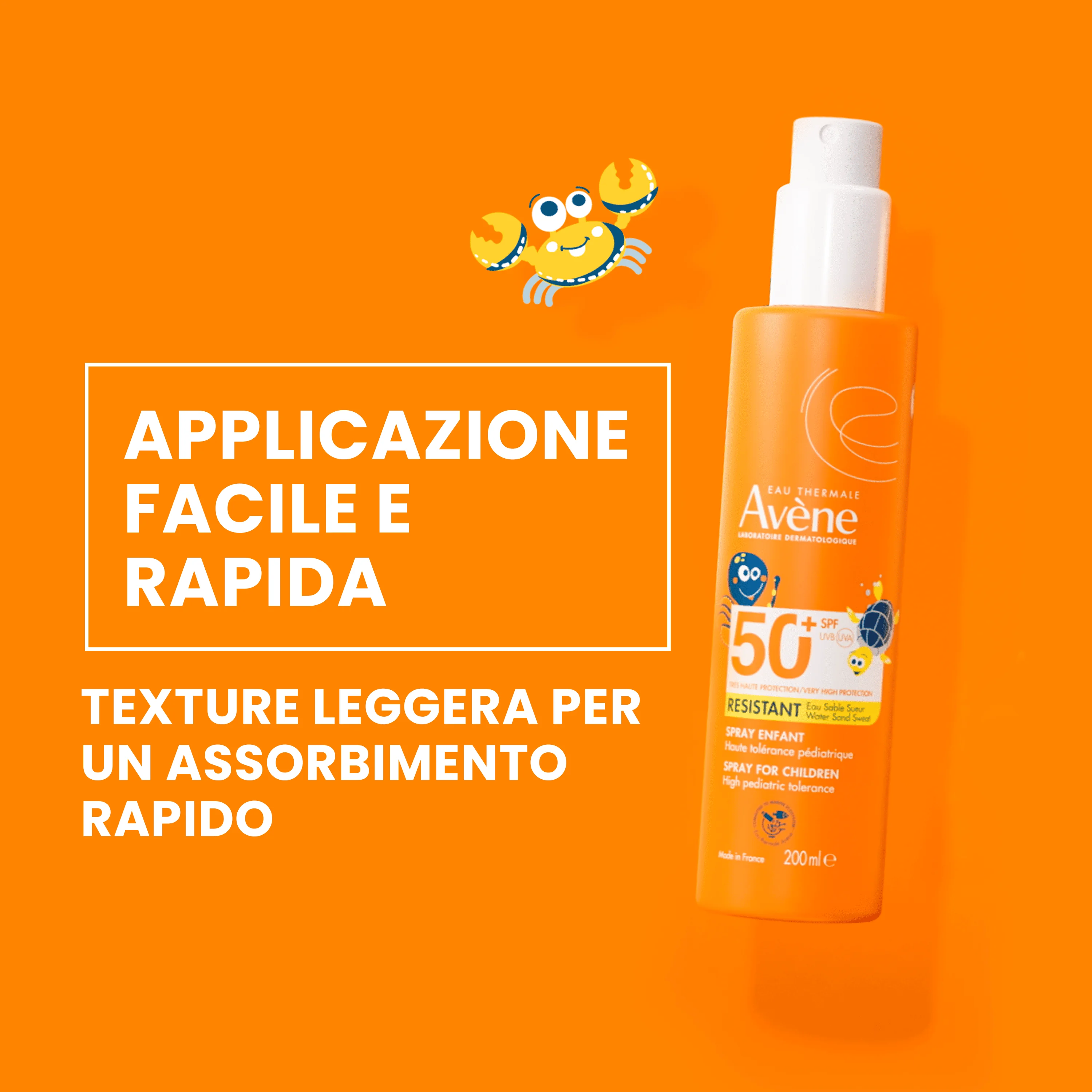 Eau Thermale Avène Spray Solare Bambino 200 ml Protezione Molto Alta SPF 50+