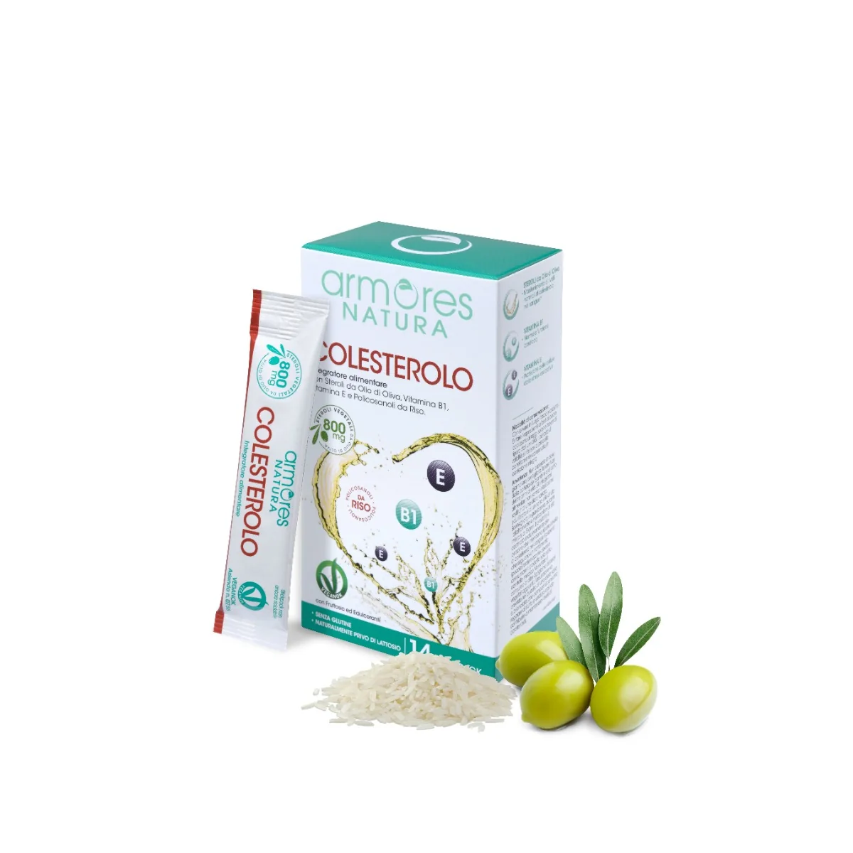 Armores Natura Colesterolo Integratore Alimentare 14 Stickpack Steroli Vegetali