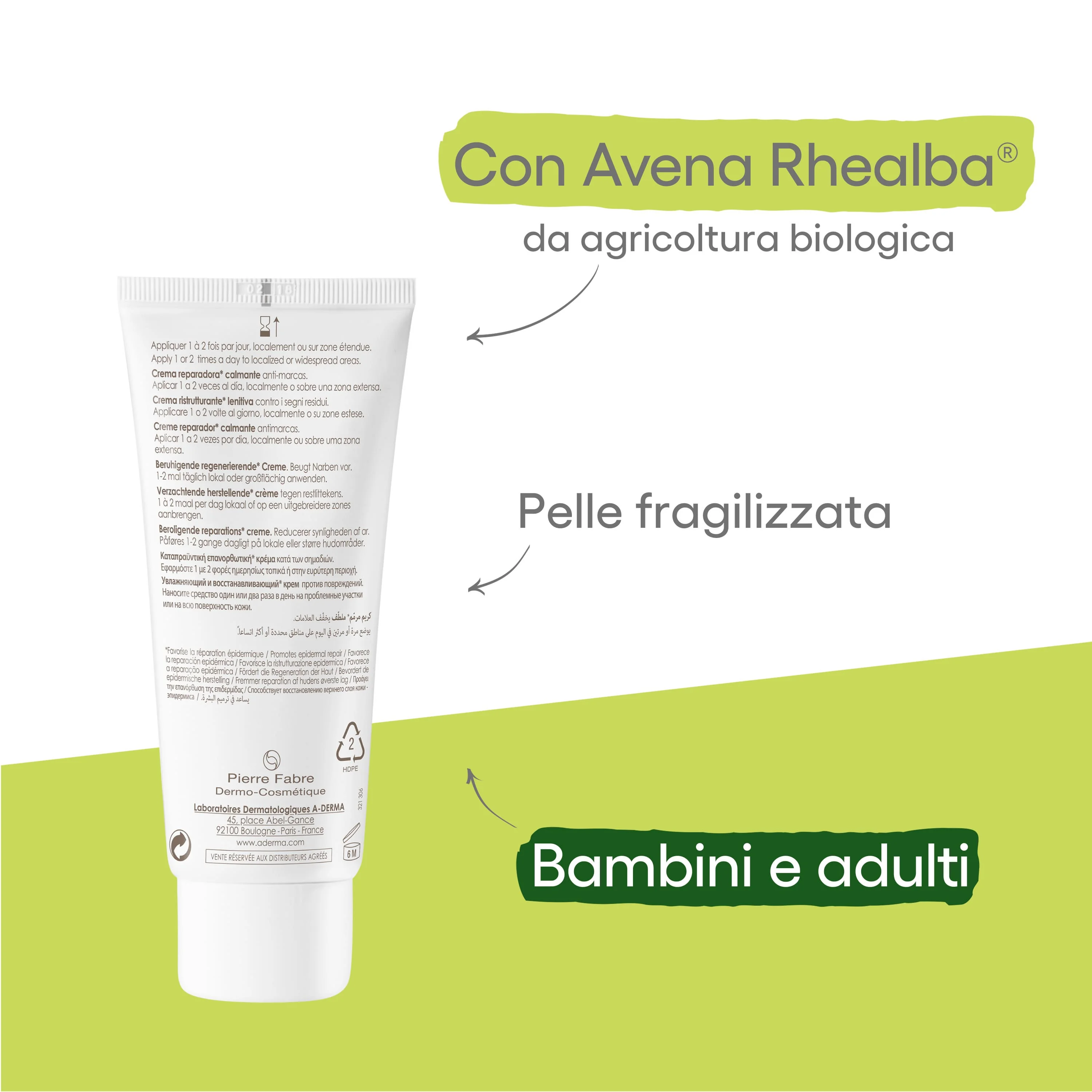 A-Derma Epitheliale A.H Ultra Crema ristrutturante lenitiva 100 ml Pelle Fragilizzata
