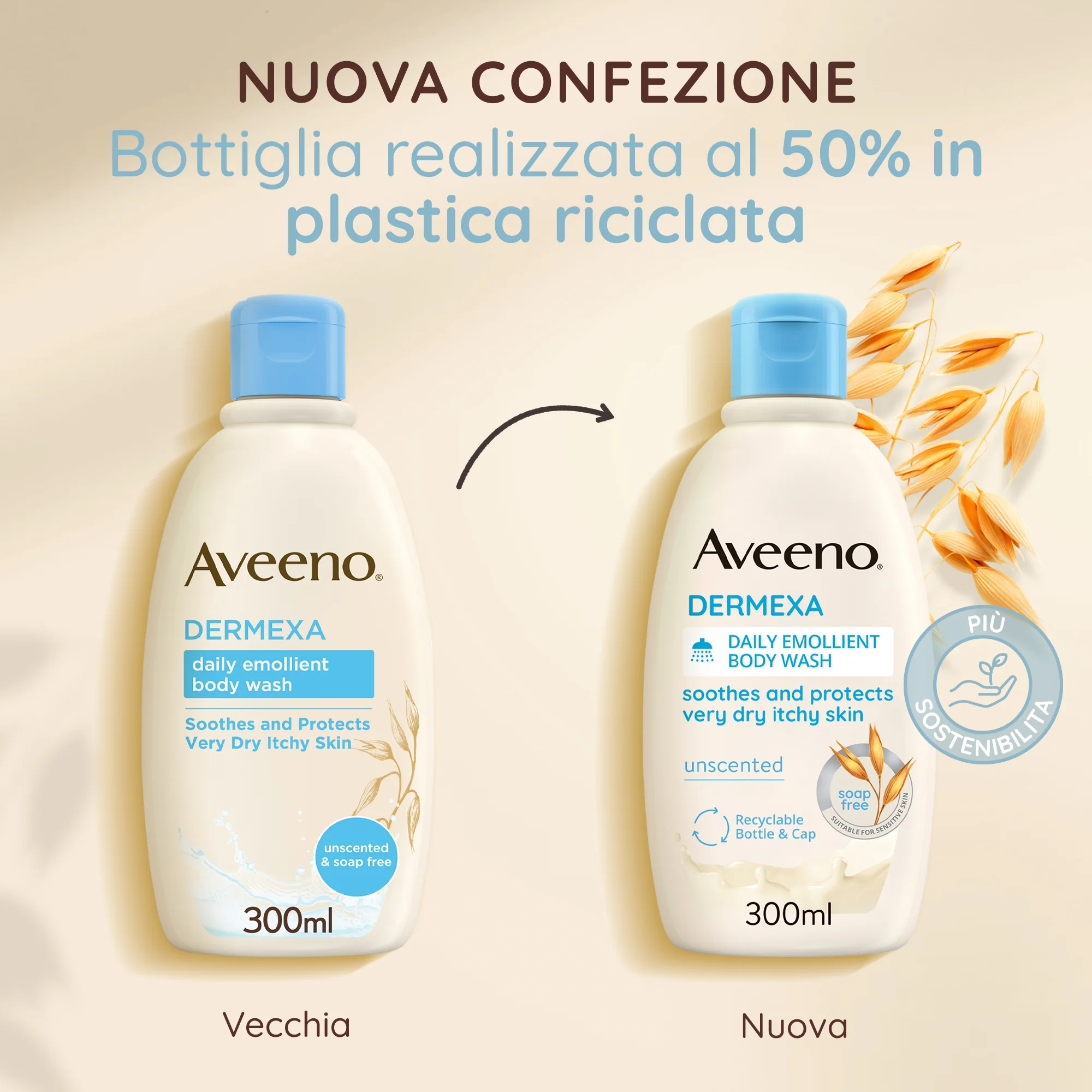 Aveeno Dermexa Bagno Doccia 300 ml Emolliente