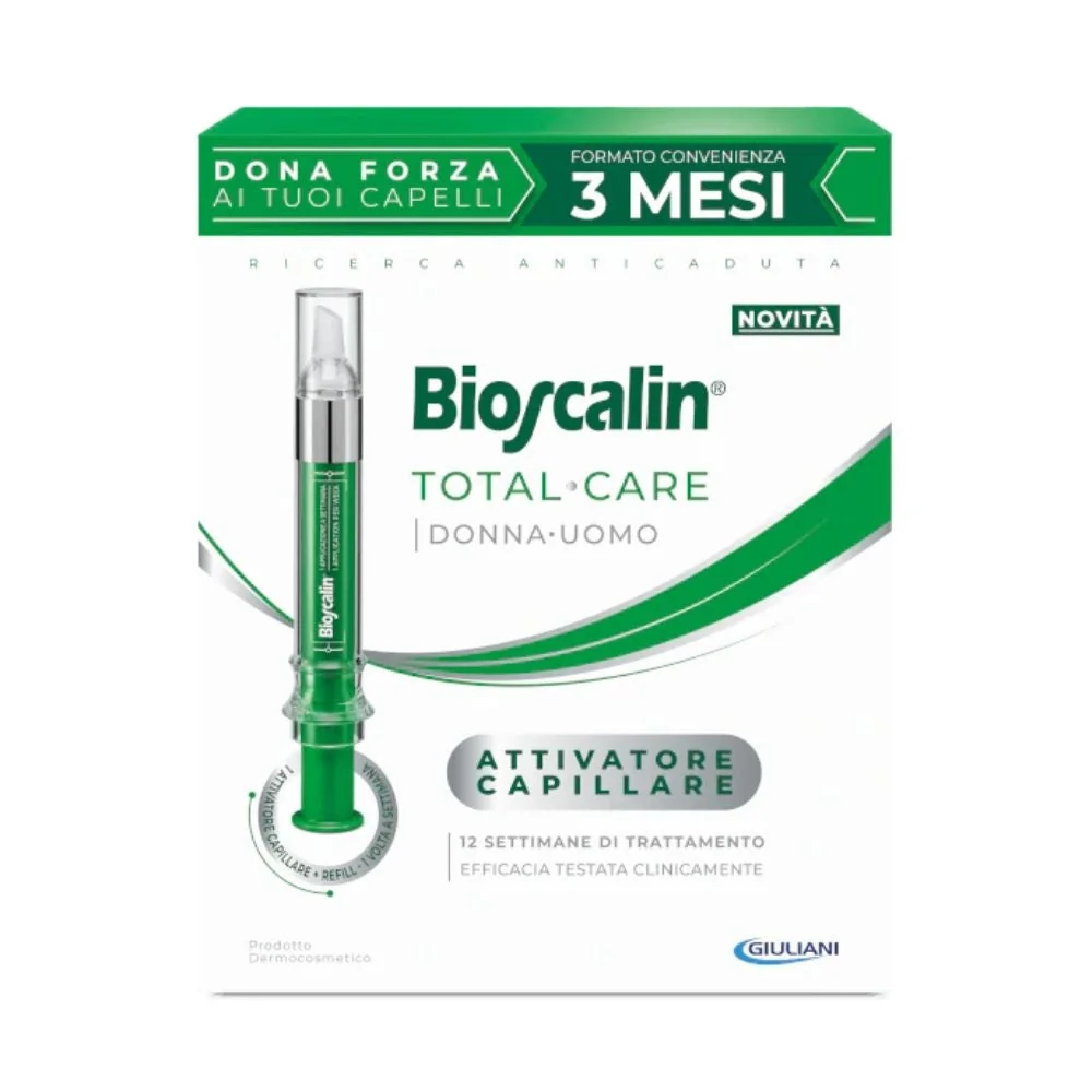 Bioscalin Total Care Attivatore Capillare Anti-Caduta Capelli 10ml + Refill Trattamento 3 Mesi