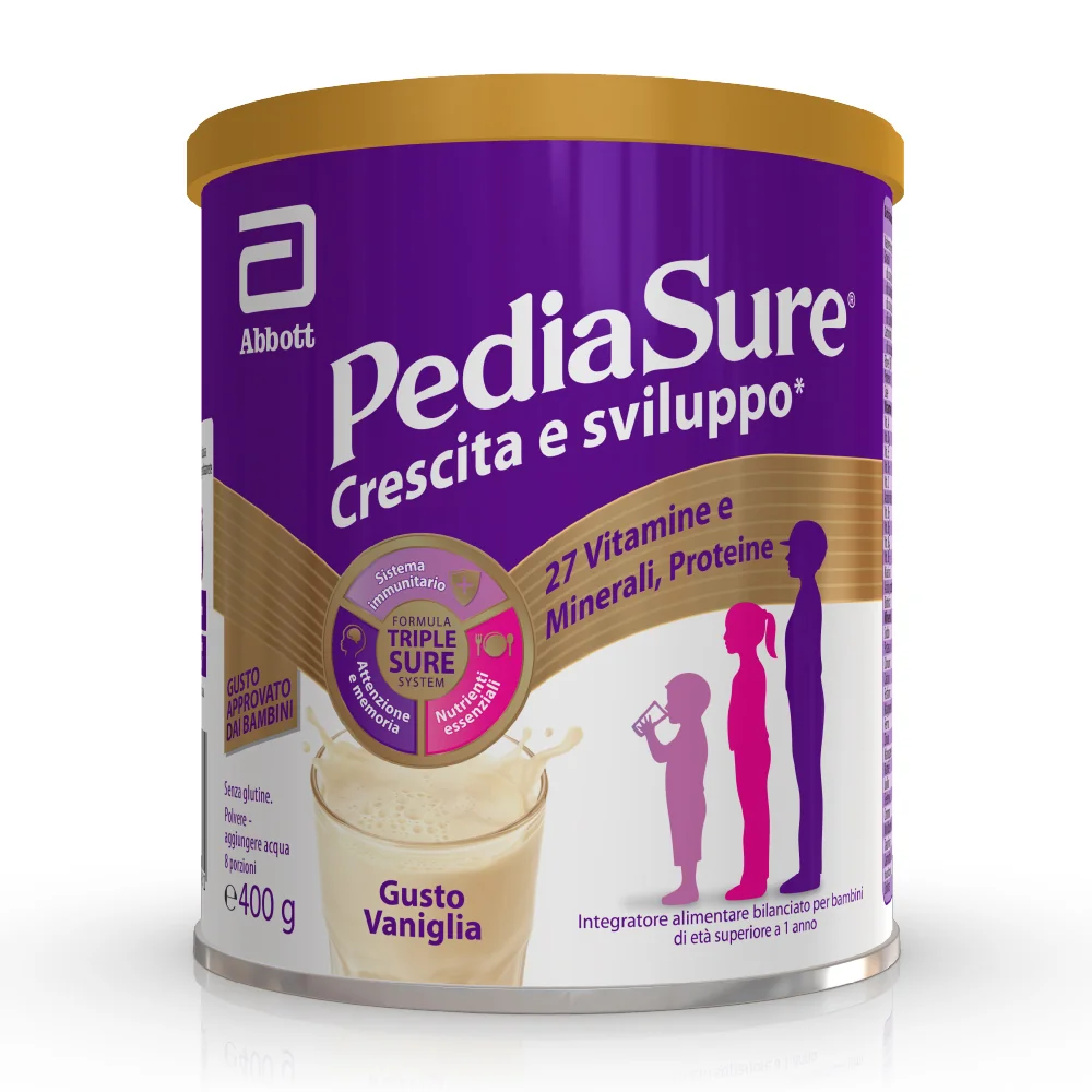 Pediasure Crescita E Sviluppo Integratore Multivitaminico Per Bambini 400g Gusto Vaniglia Integratore per la Crescita