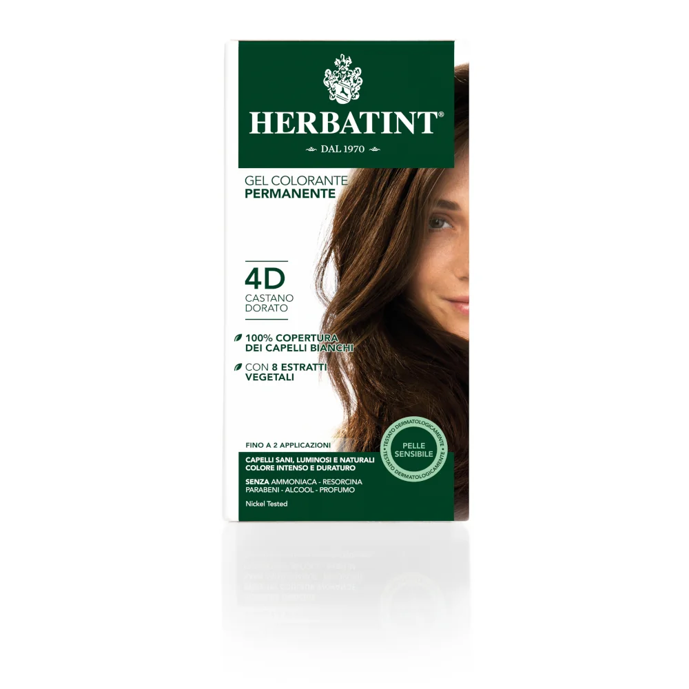 Herbatint Gel Permanente 4D Castano Dorato 150 ml Tintura Capelli