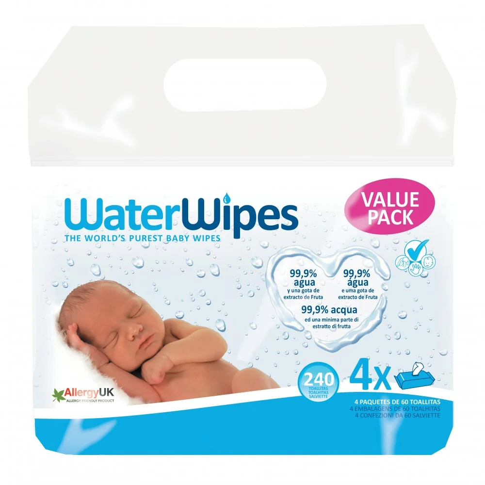 Waterwipes Salviette Detergenti 4X60 Pezzi