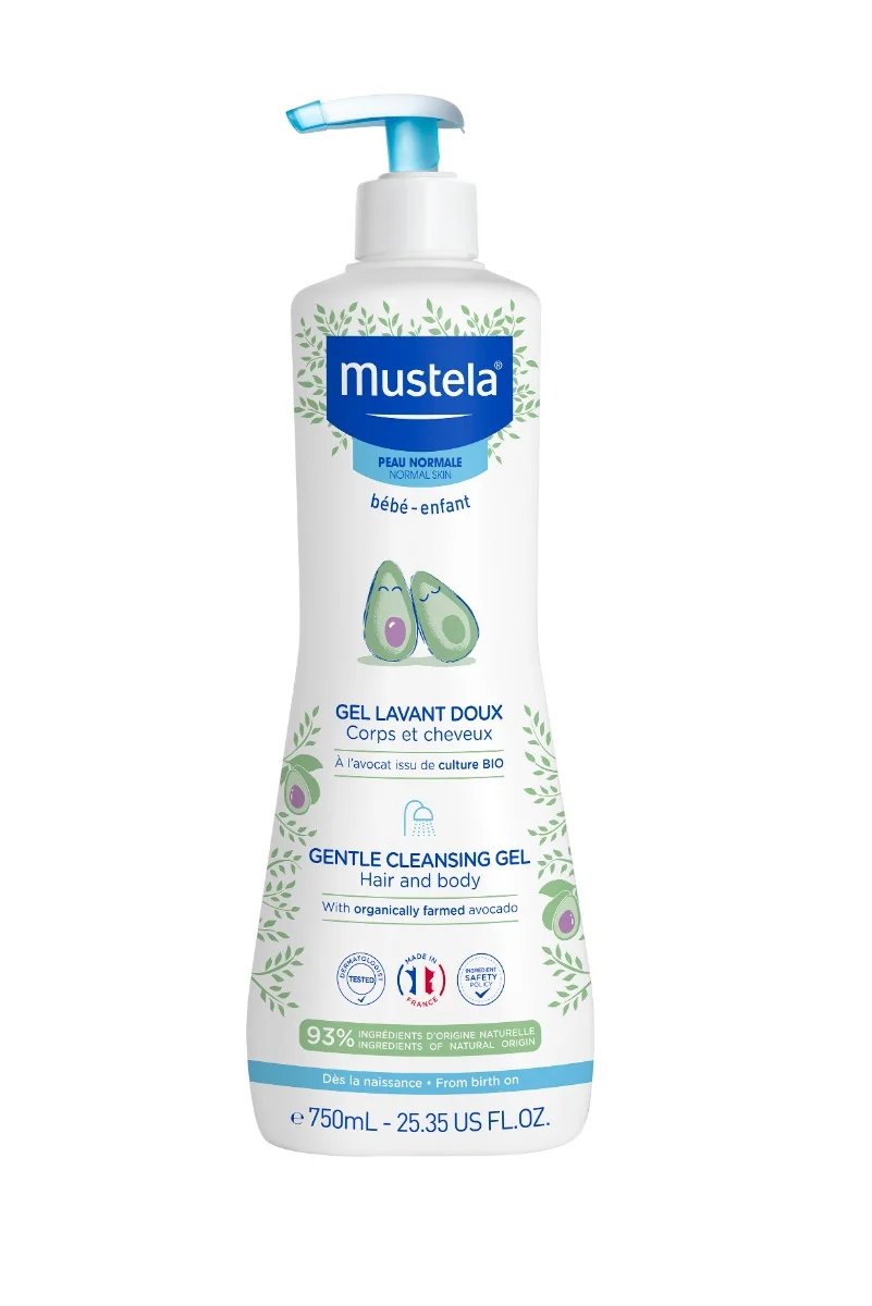 Mustela Detergente Delicato 750 ml Viso, Corpo e Capelli