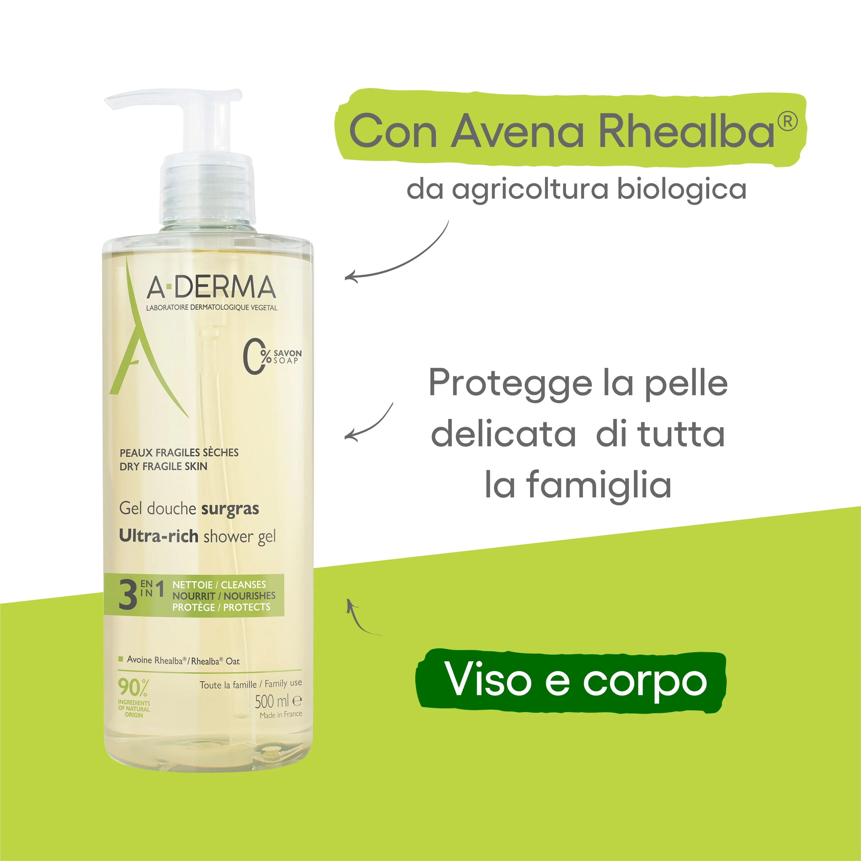 Les Indispensables Gel Doccia Surgras 500 Ml
