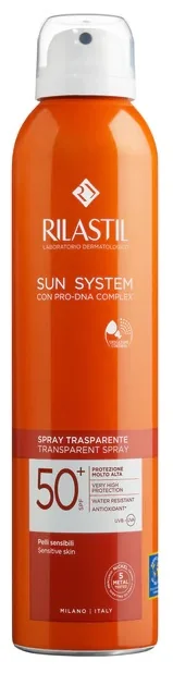 Rilastil Sun System Trasparent Spray SPF 50+ 200 ml Protezione Corpo