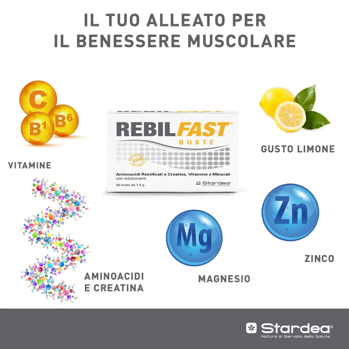 Rebilfast 20 Bustine 7,5 g Integratore per Sportivi