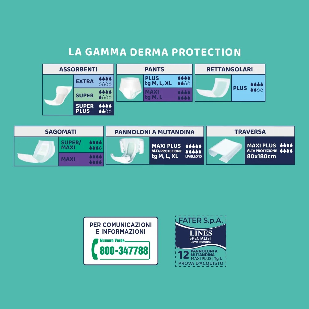 Lines Specialist Derma Pants Maxi L 10 pezzi Assorbenti per incontinenza