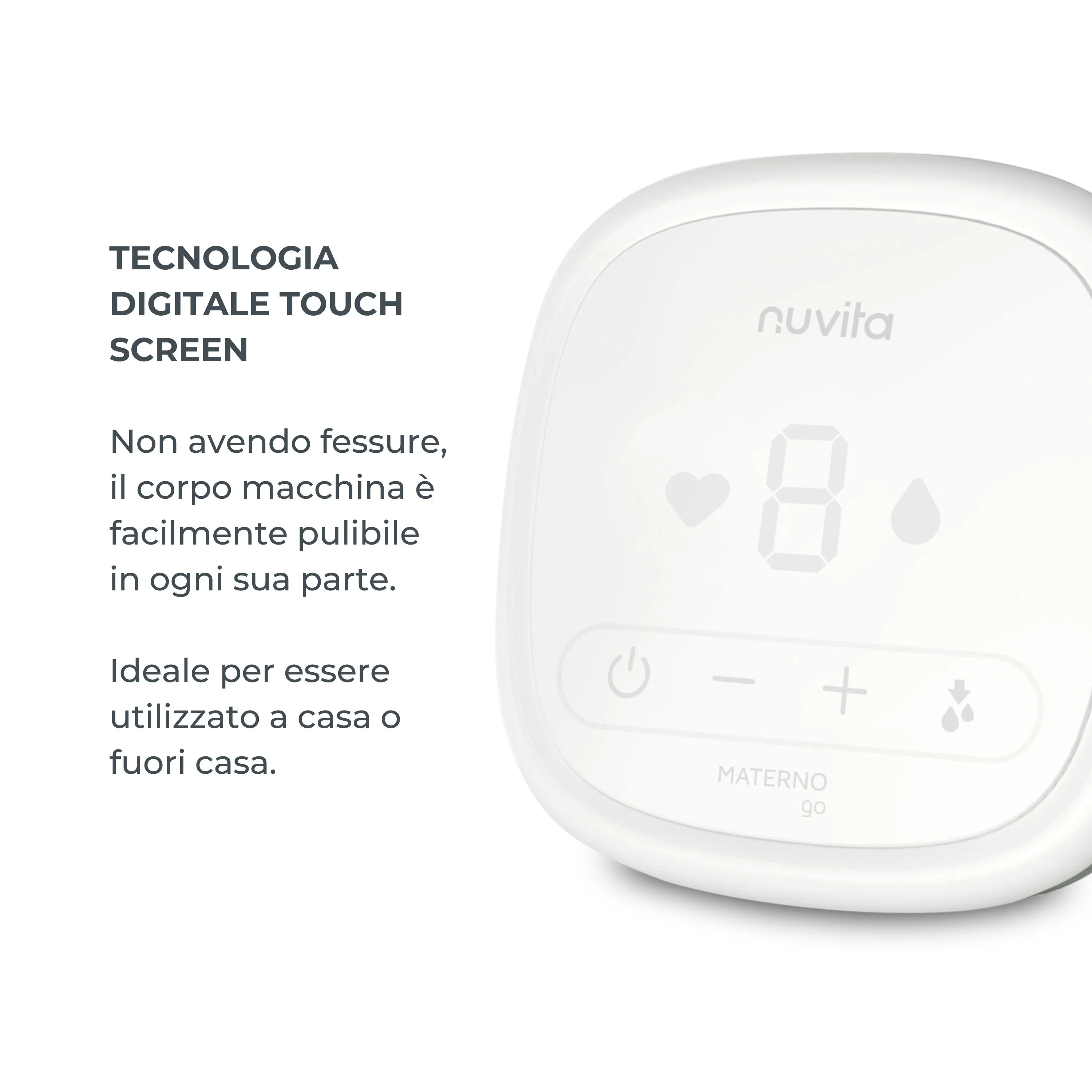 Nuvita Materno Go Tiralatte Elettrico Sage Green
