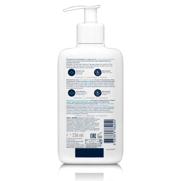 Cerave Detergente Controllo Imperfezioni 236 Ml Pelle a tendenza acneica