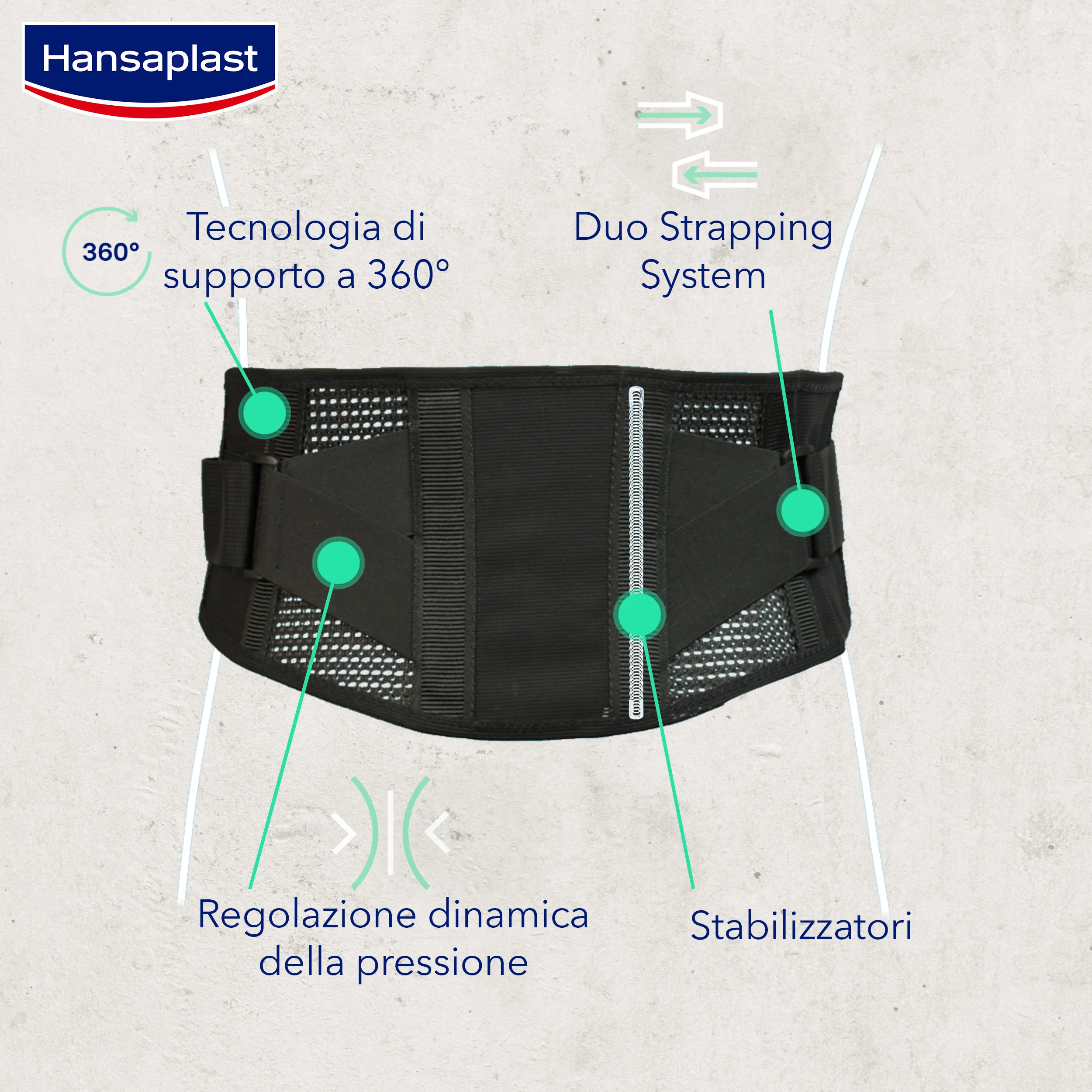 Hp Protective Sup Schiena Supporto nella Zona Lombare