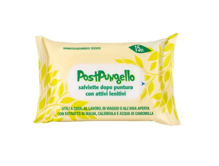 Post Pungello Salviette Lenitive 15 Pezzi Post Puntura