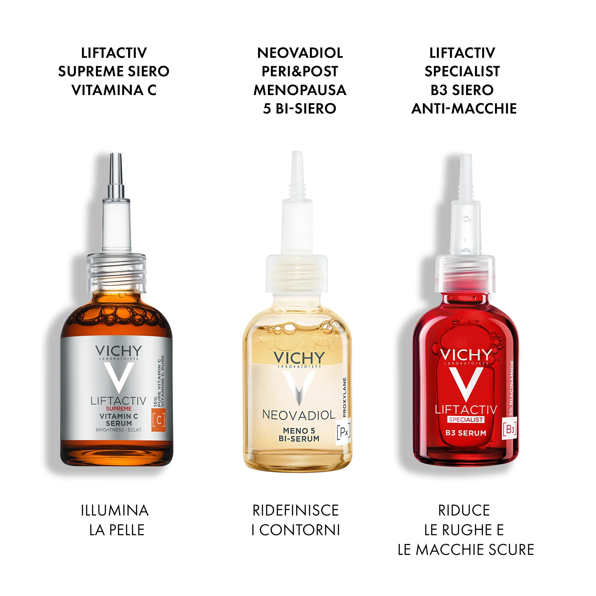 Vichy Neovadiol Peri & Post Menopausa Meno 5 Bi-Serum 30 Ml Rassodante, Anti-età