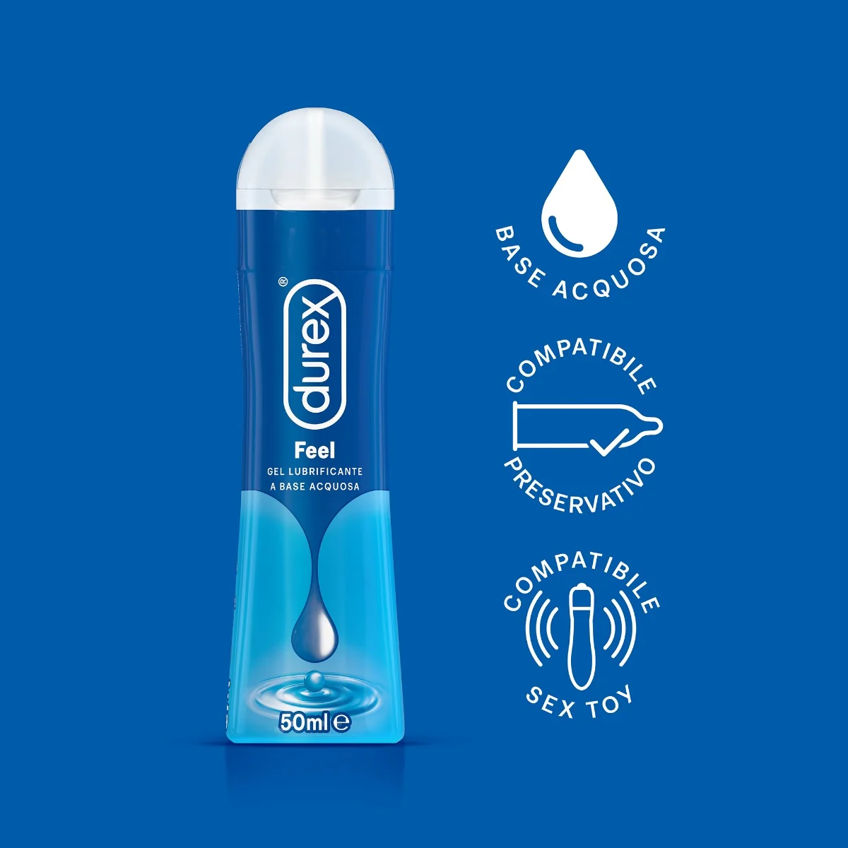 Durex Feel Gel Lubrificante 50 ml Secchezza Vaginale