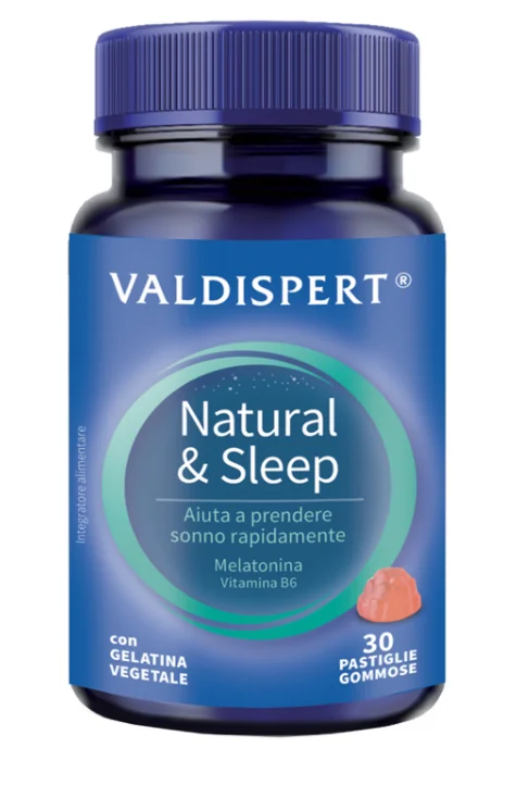 Valdispert Natural&Sleep 30 Pastiglie Gommose Favorisce il Sonno e Contrasta la Stanchezza