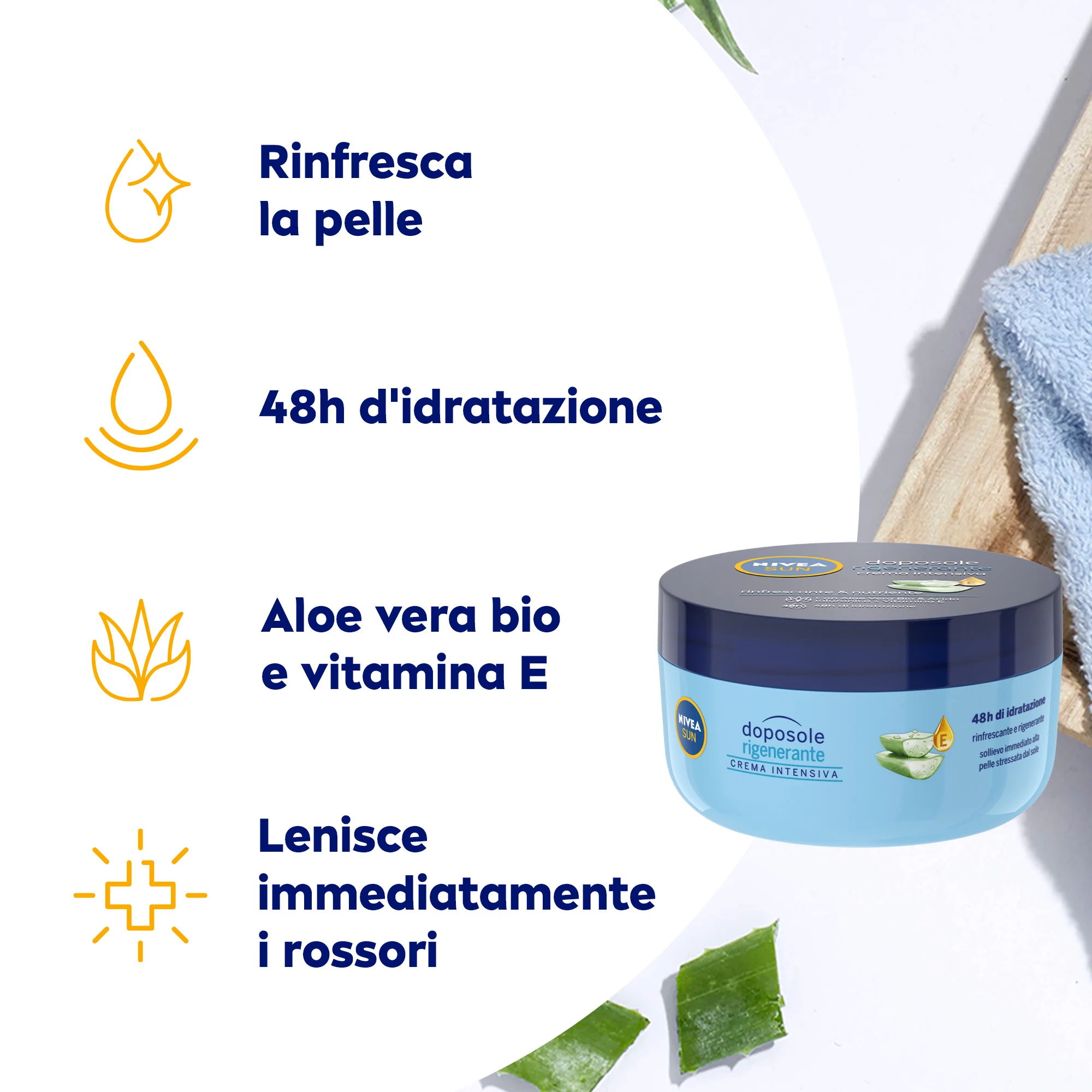 Nivea Sun Crema Intensiva Doposole Rigenerante Azione Idratante