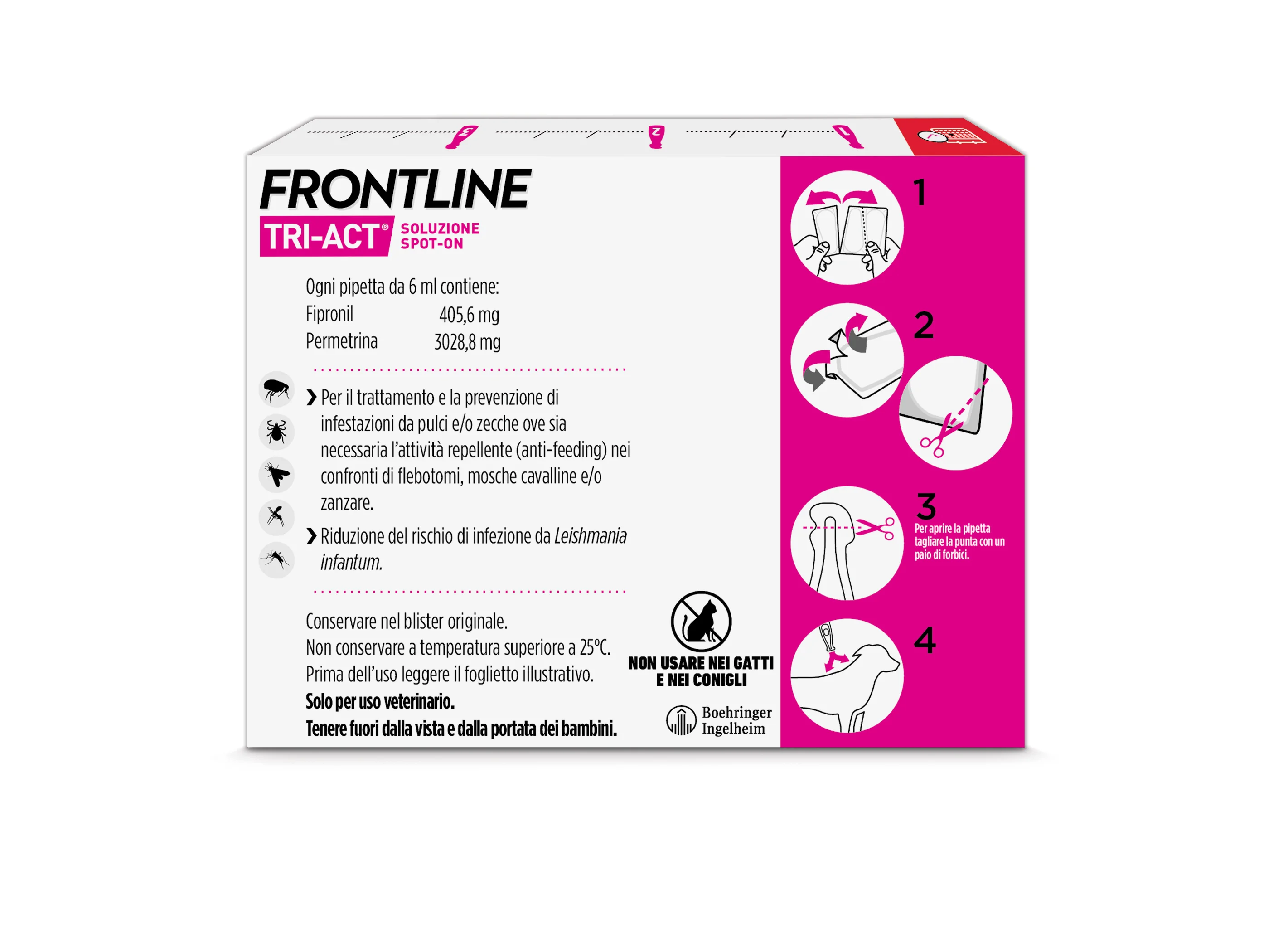 Frontline Tri-Act X3 Antiparassitario Per Cani Contro Parassiti E Insetti Volanti (40-60Kg)