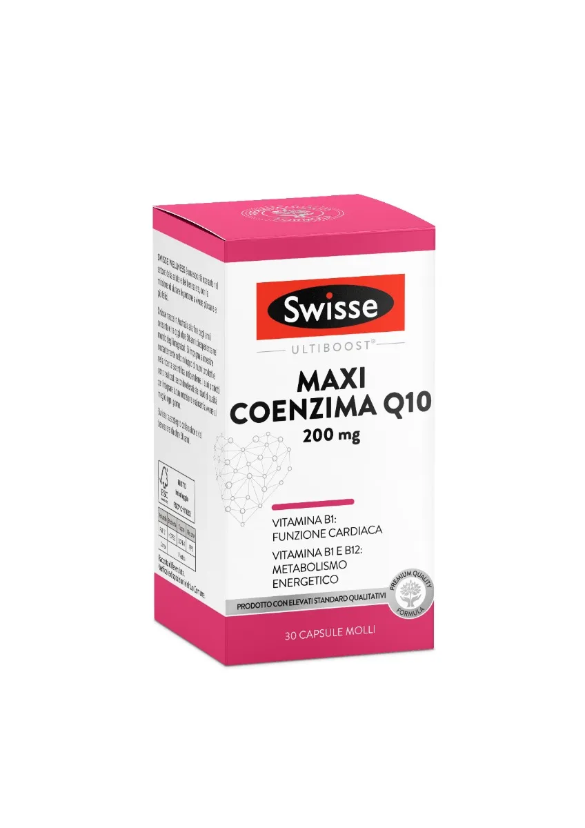 Swisse Maxi Coenzima Q10 Integratore Cardiaco 30 Capsule Antiossidante