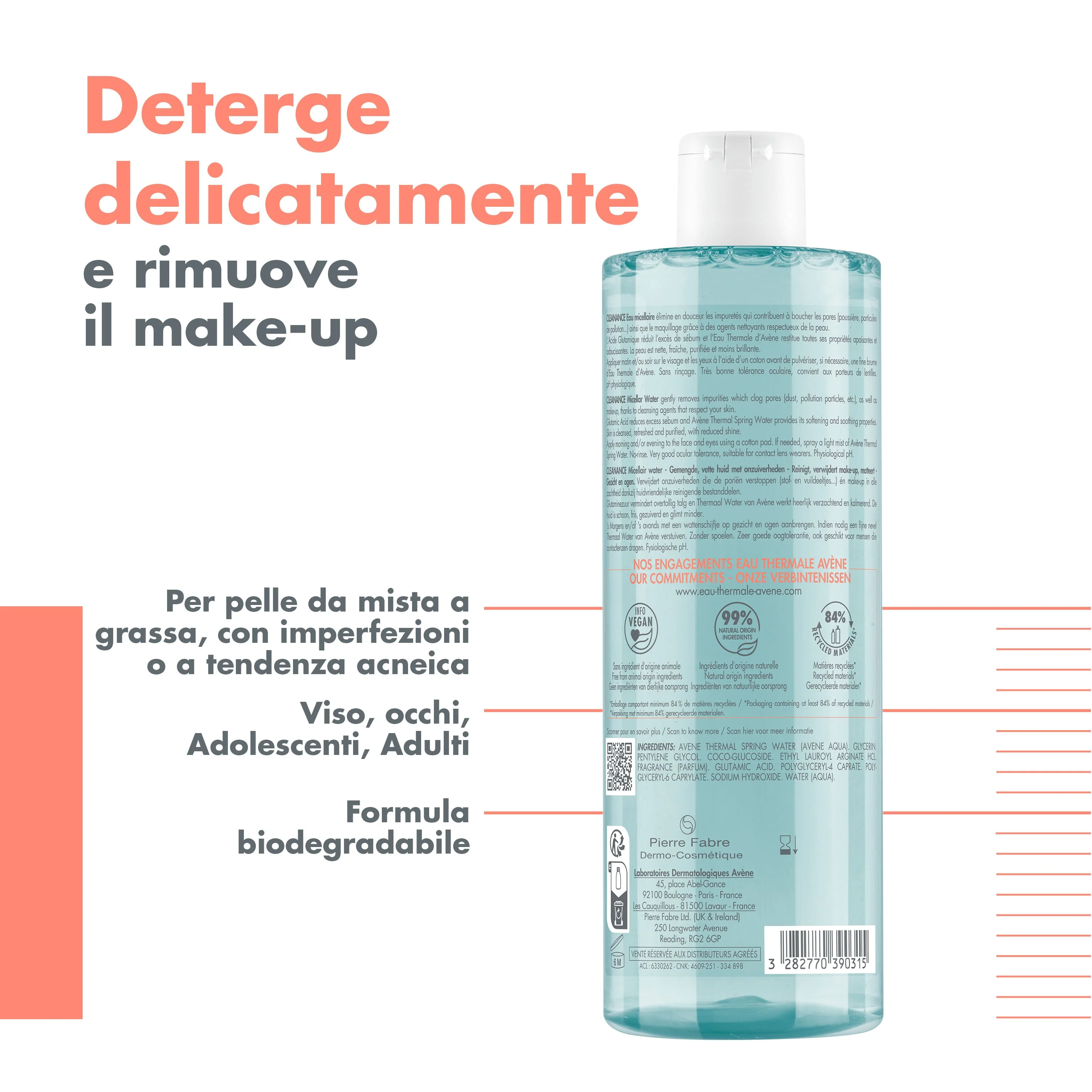Avene Cleanance Acqua Micellare 400 ml Nuova Formula