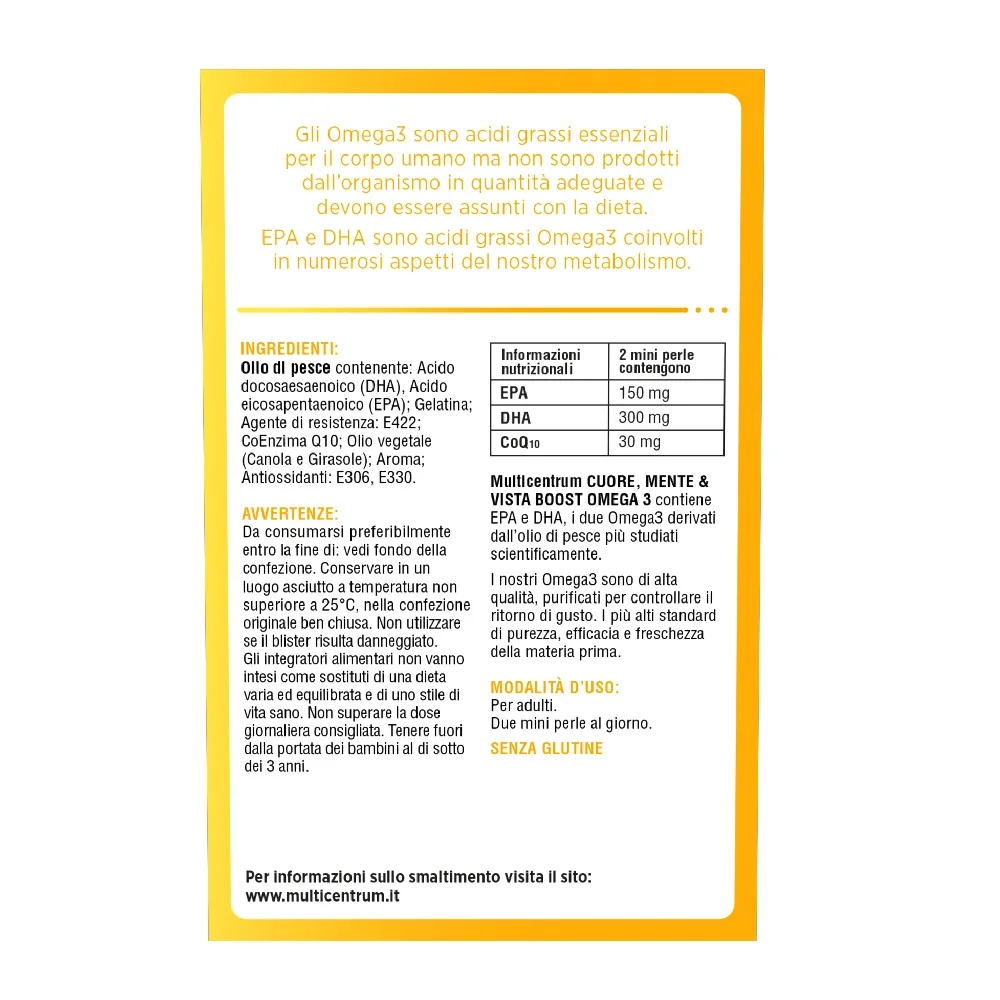 Multicentrum My Omega 3 120 Perle Integratore di Omega 3