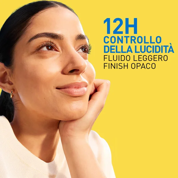 CeraVe Fluido Protettivo Solare Oil Control SPF50+ 50 ml Fluido Solare Invisibile per Pelli Grasse