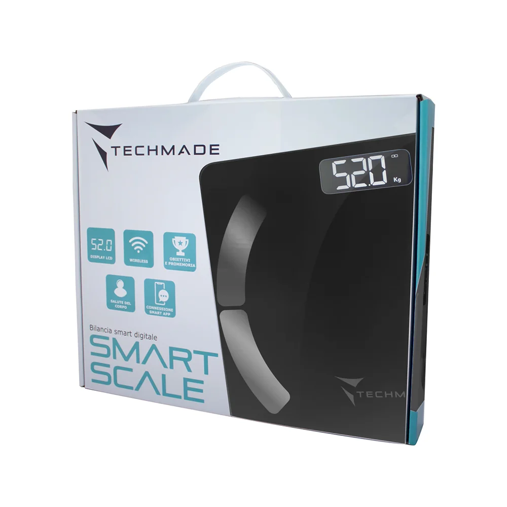 Techmade Bilancia Smart Black Controllo Peso