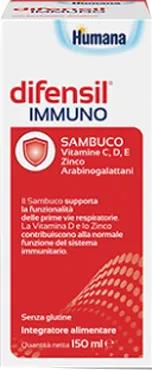 Humana Difensil Immuno 150 ml Sciroppo - Integratore Difese Immunitarie