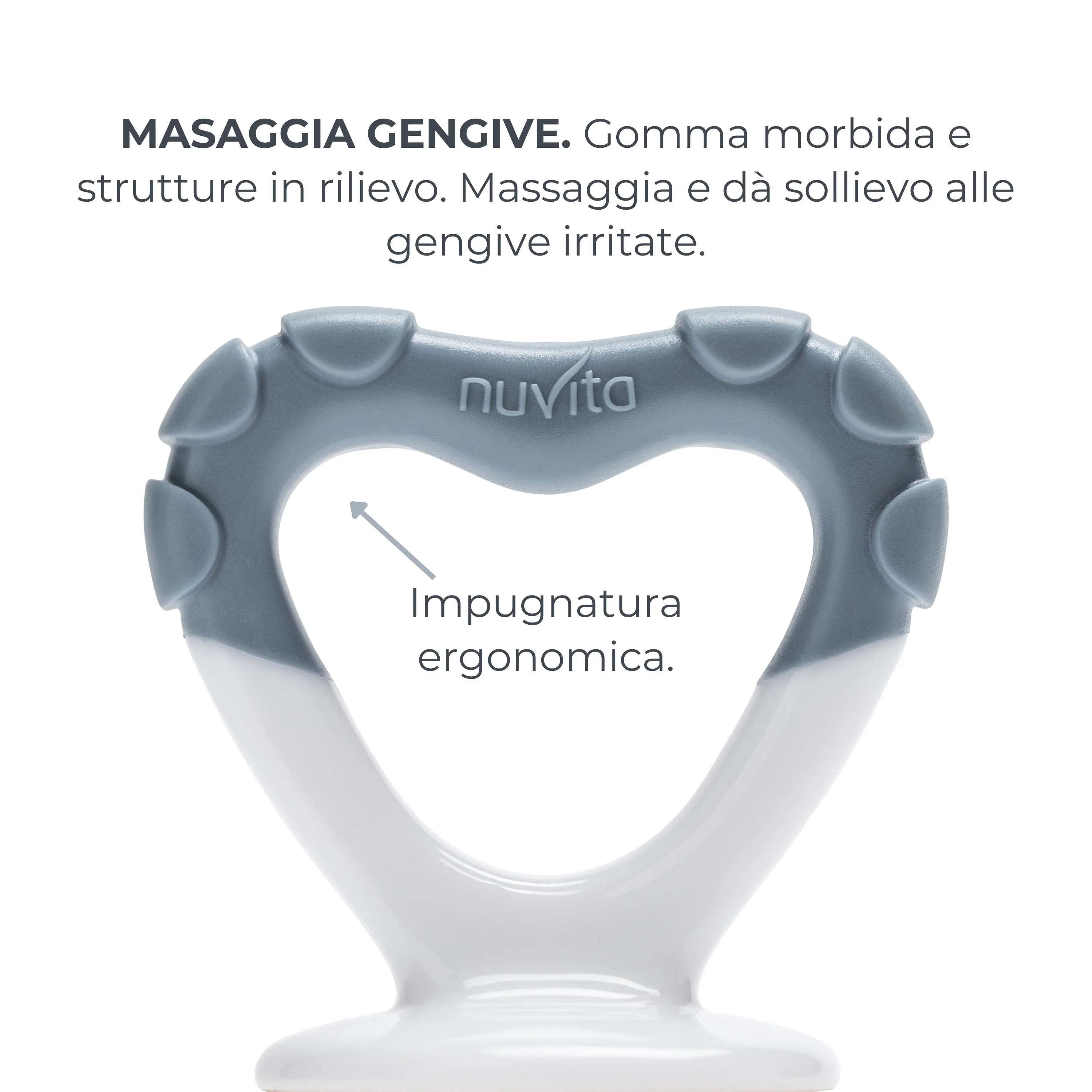 Nuvita Flavorillo YUM&GUM Mangiafrutta e Massaggiagengive 2 In 1 Sage Green Dai 6 Mesi
