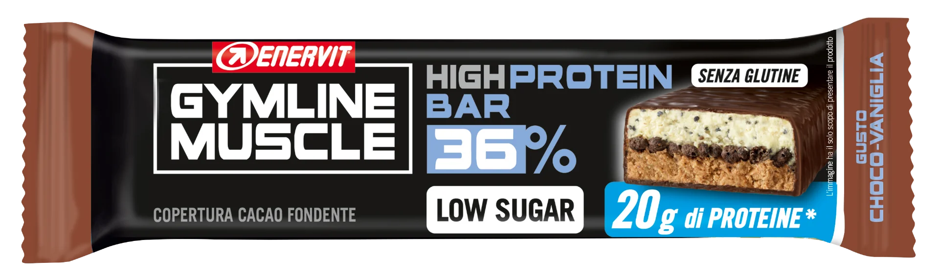 Gymline 20 G Proteinbar Choco/Vaniglia 55 G Barretta Proteica