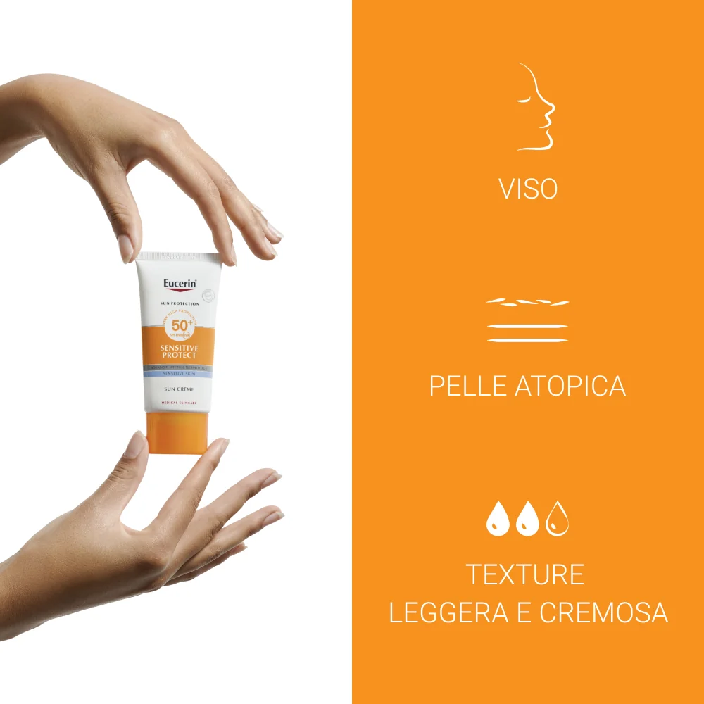 Eucerin Sun Viso Crema Spf 50+ 50 ml Protezione Alta