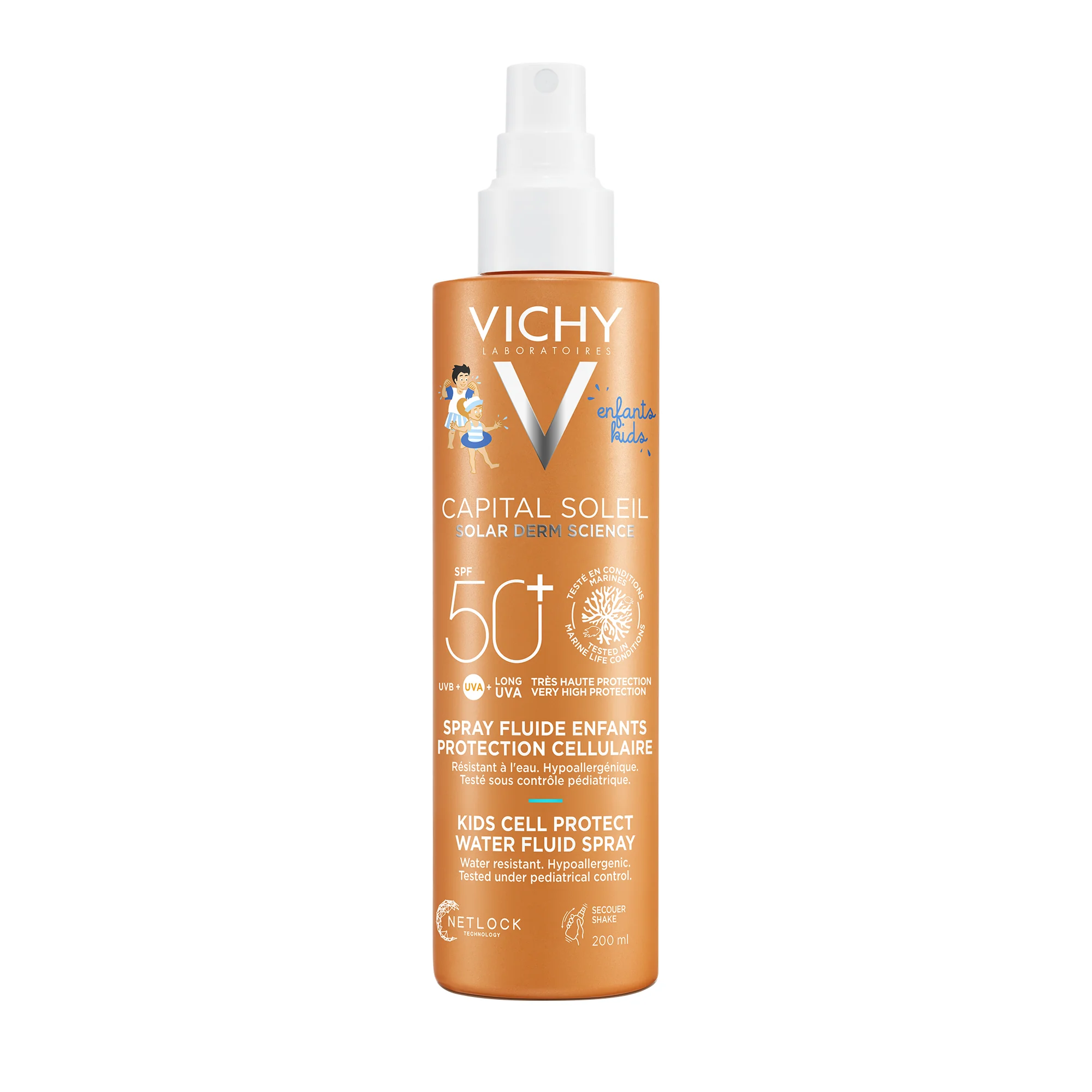 Vichy Capital Soleil Spray Kid Water Resist 50+ 200 ml Protezione solare bambini