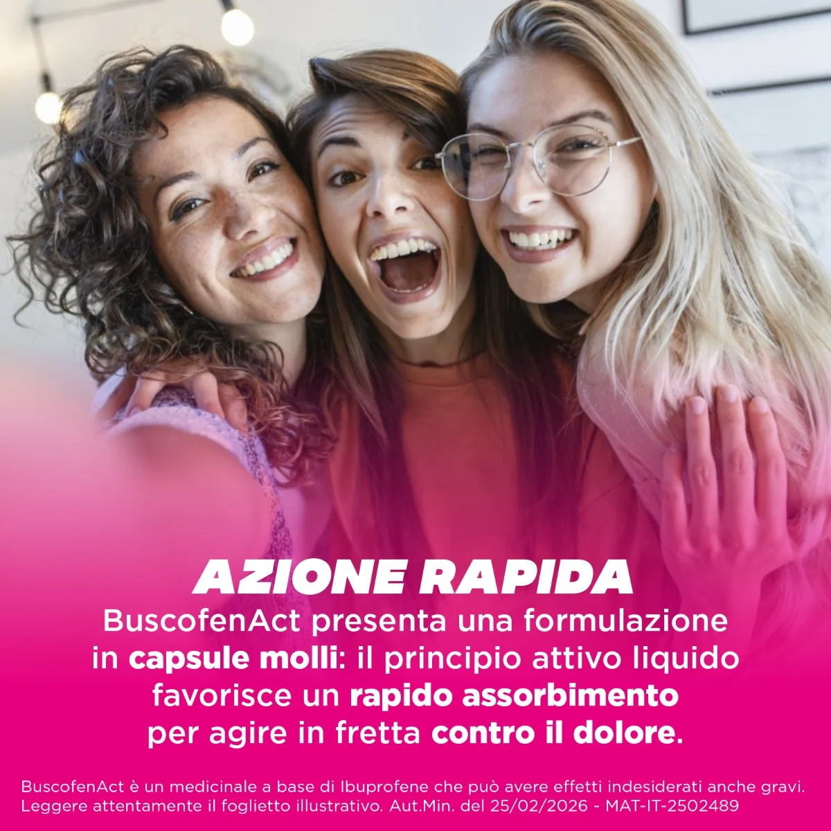 BuscofenAct 400 mg Ibuprofene 20 Capsule Molli Analgesico