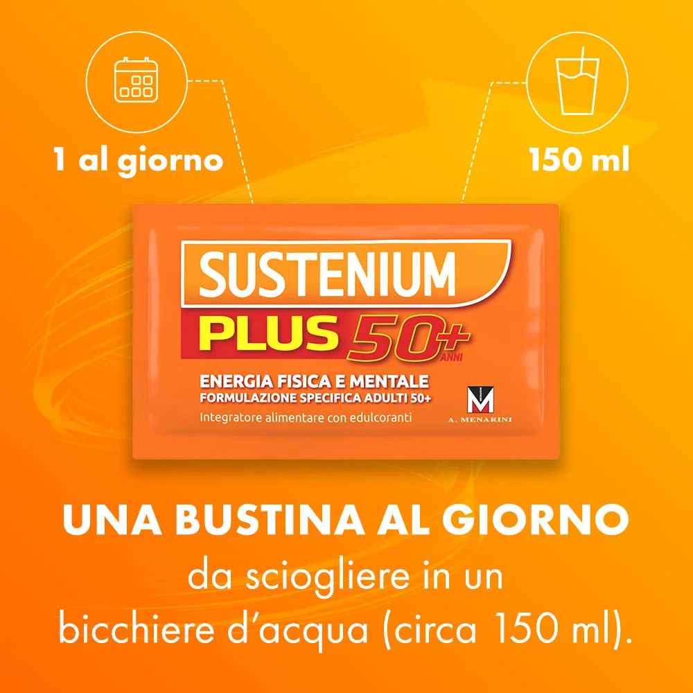 Sustenium Plus 50+ 24 Bustine Formulazione Specifica per Adulti 50+