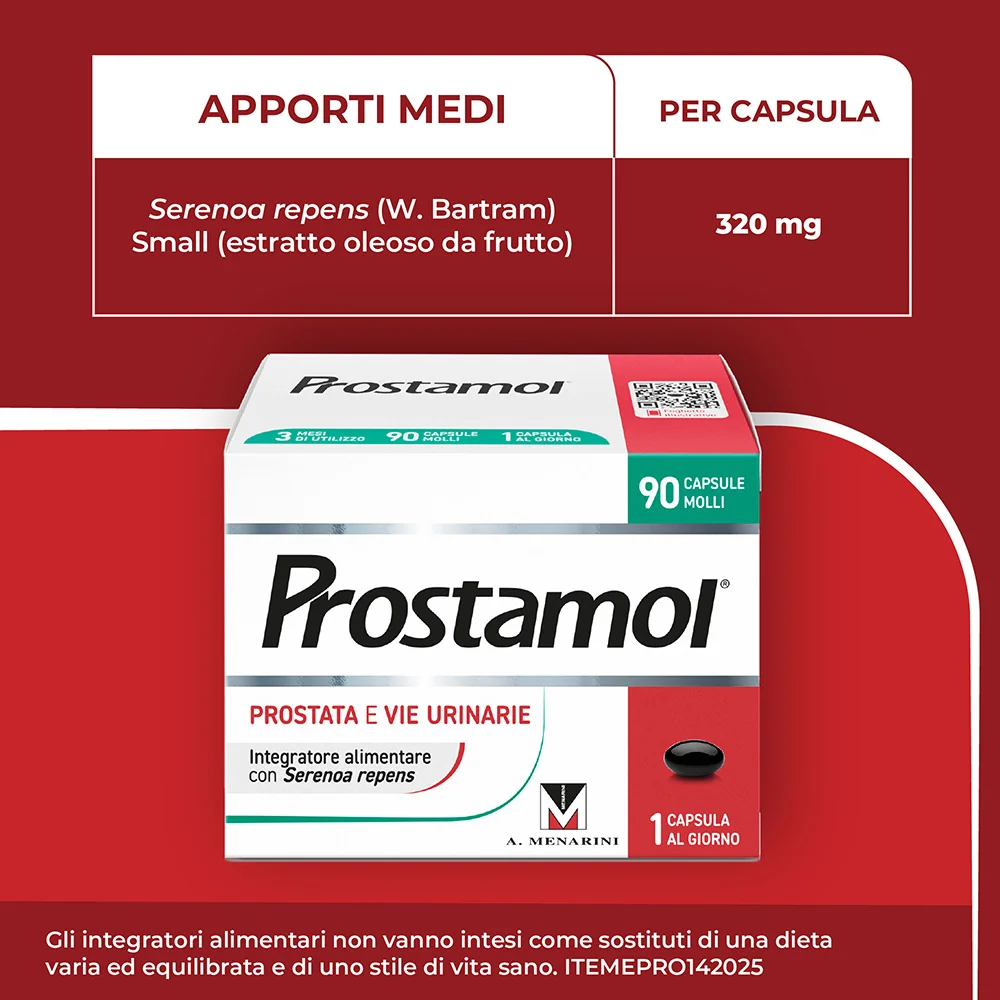 Prostamol 90 Capsule Molli Integratore Prostata e Vie Urinarie